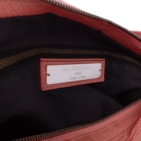 Pre-owned Balenciaga Lambskin Motocross Classic City Satchel Red