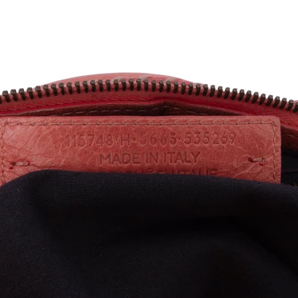 Pre-owned Balenciaga Lambskin Motocross Classic City Satchel Red