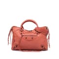 Miniatyrbilde 1 av 10: Pre-owned Balenciaga Lambskin Motocross Classic City Satchel Red