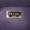 Miniatyrbillede 6 af 10: Pre-owned Prada Medium Saffiano Lux Galleria Double Zip Satchel Purple