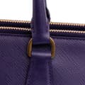 Miniatyrbillede 8 af 10: Pre-owned Prada Medium Saffiano Lux Galleria Double Zip Satchel Purple