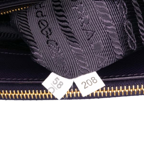 Pre-owned Prada Medium Saffiano Lux Galleria Double Zip Satchel Purple