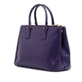 Miniatyrbillede 2 af 10: Pre-owned Prada Medium Saffiano Lux Galleria Double Zip Satchel Purple