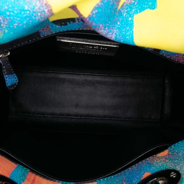 Pre-owned Dior Chris Martin Small Calfskin Lady Dior Blue