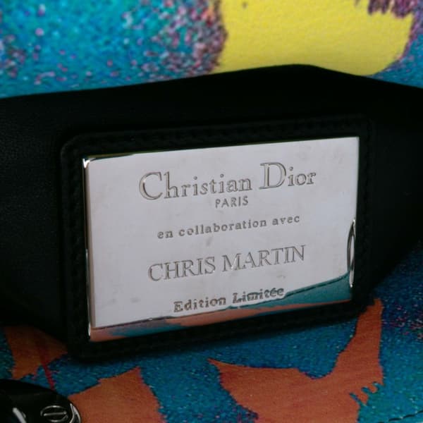 Pre-owned Dior Chris Martin Small Calfskin Lady Dior Blue