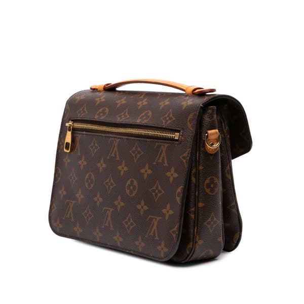 Pre-owned Louis Vuitton Monogram Pochette Metis Brown