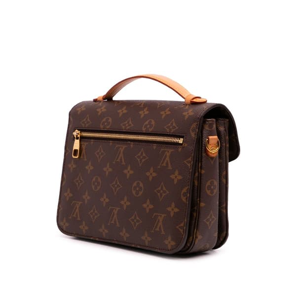 Pre-owned Louis Vuitton Monogram Pochette Metis Brown