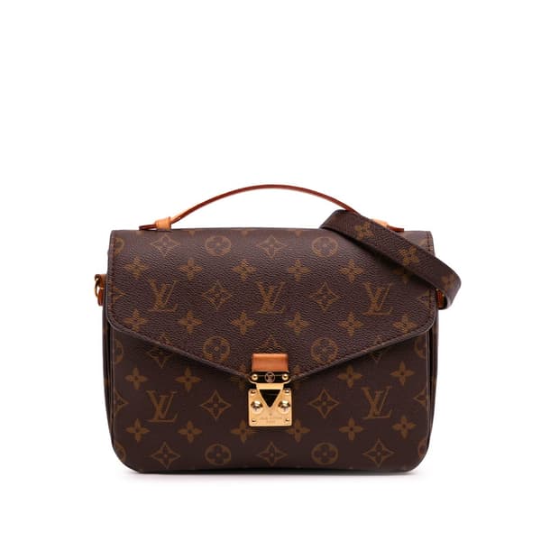 Pre-owned Louis Vuitton Monogram Pochette Metis Brown