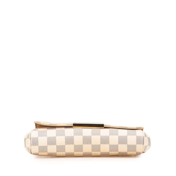 Pre-owned Louis Vuitton Damier Azur Favorite PM White