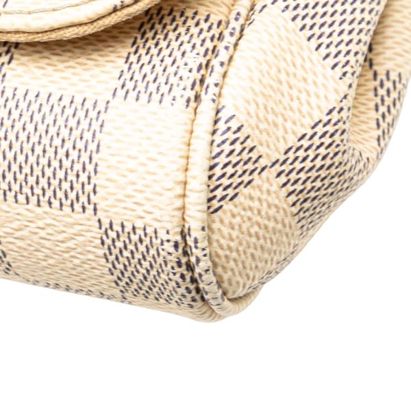 Pre-owned Louis Vuitton Damier Azur Favorite PM White