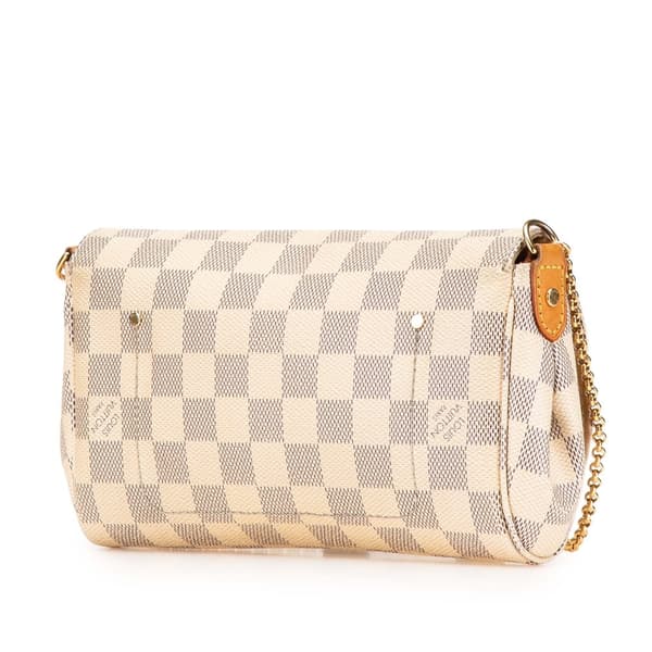Pre-owned Louis Vuitton Damier Azur Favorite PM White