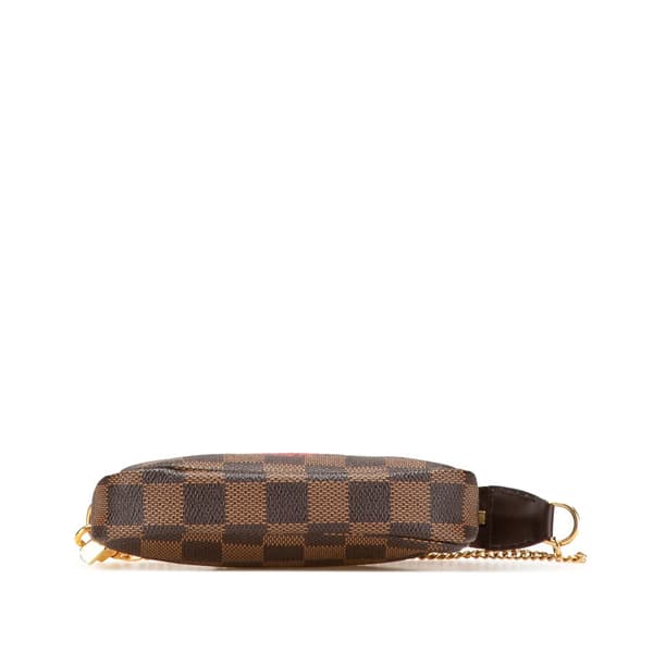 Pre-owned Louis Vuitton Damier Ebene Trunks and Bags Mini Pochette Accessoires Brown