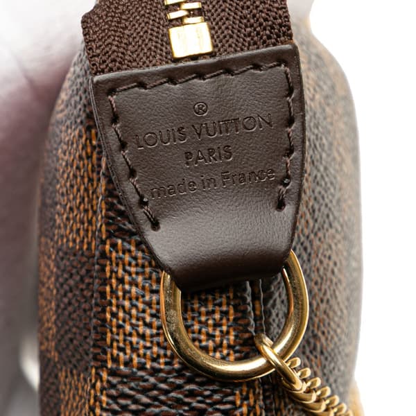 Pre-owned Louis Vuitton Damier Ebene Trunks and Bags Mini Pochette Accessoires Brown