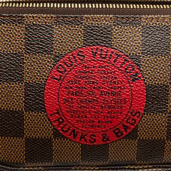 Pre-owned Louis Vuitton Damier Ebene Trunks and Bags Mini Pochette Accessoires Brown