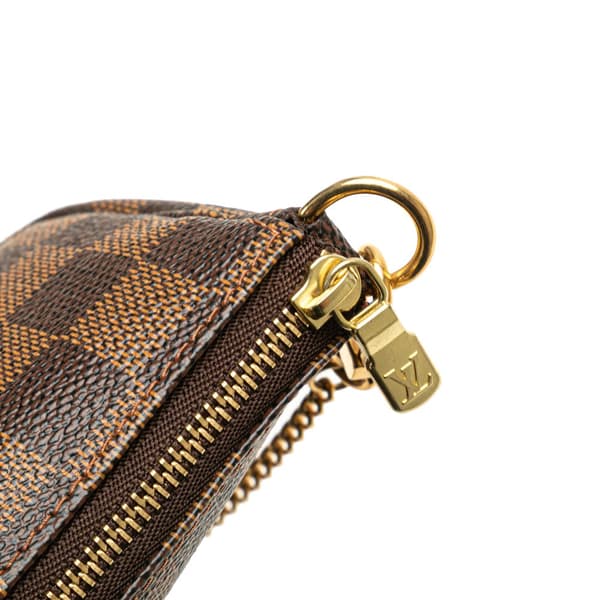 Pre-owned Louis Vuitton Damier Ebene Trunks and Bags Mini Pochette Accessoires Brown
