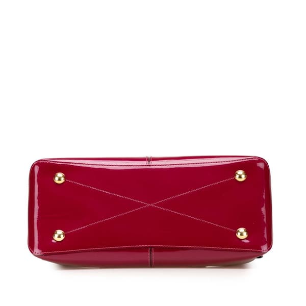 Pre-owned Louis Vuitton Vernis Miroir Satchel Purple