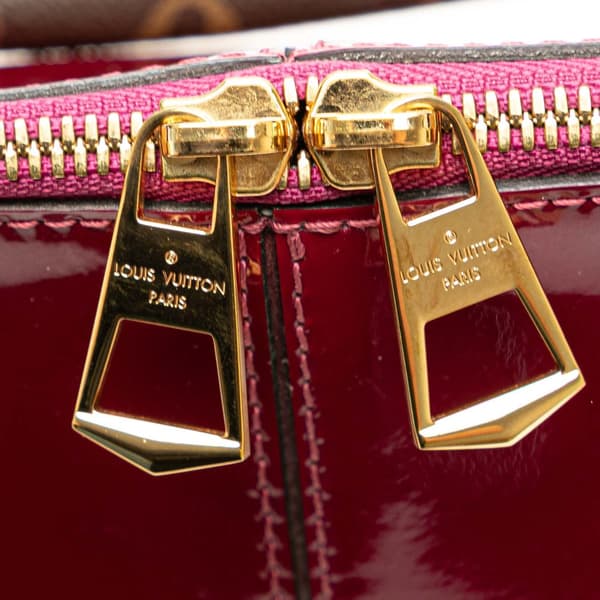 Pre-owned Louis Vuitton Vernis Miroir Satchel Purple