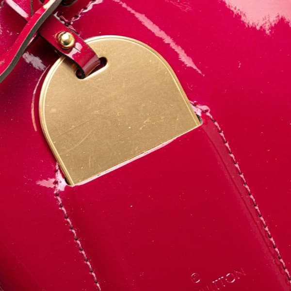 Pre-owned Louis Vuitton Vernis Miroir Satchel Purple