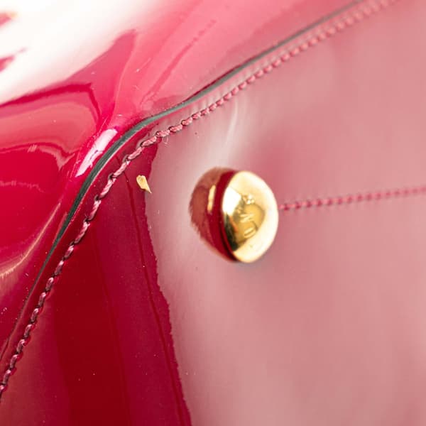 Pre-owned Louis Vuitton Vernis Miroir Satchel Purple