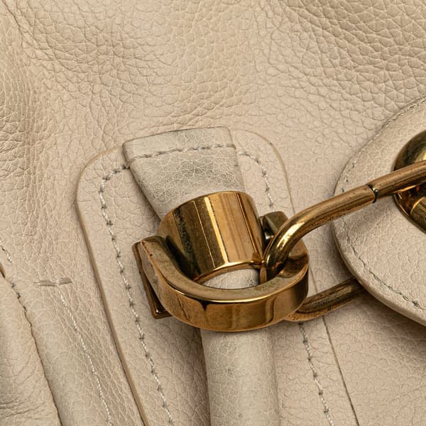 Pre-owned Chloé Small Leather Paraty Satchel White