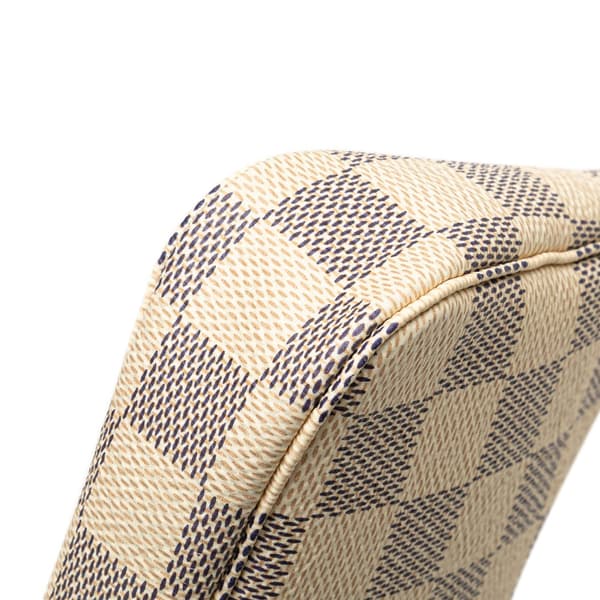 Pre-owned Louis Vuitton Damier Azur Mini Pochette Accessoires White