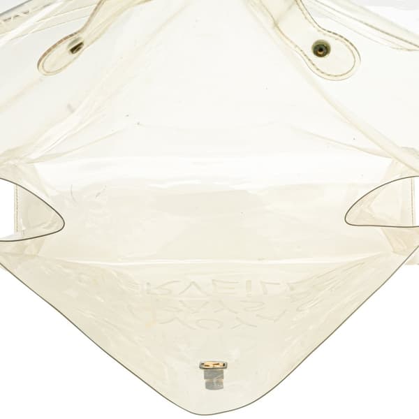 Pre-owned Hermès Vinyl Souvenir De L Exposition Kelly Handbag White