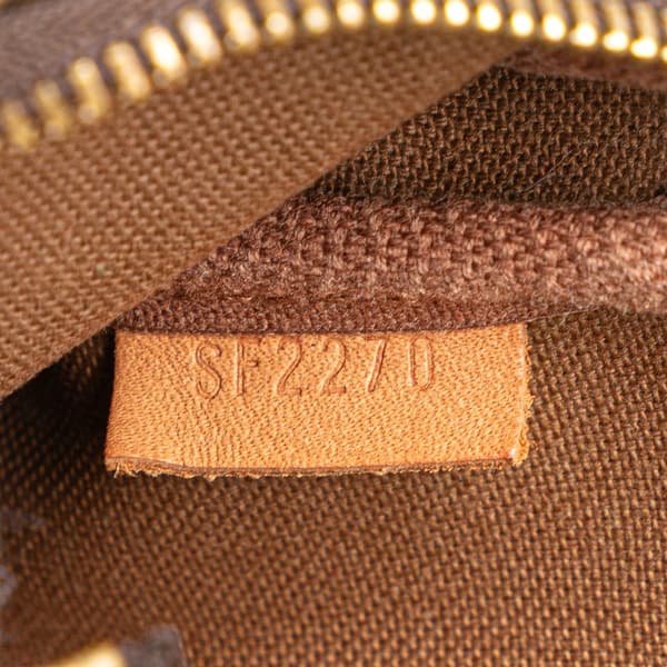 Pre-owned Louis Vuitton Monogram Mini Pochette Accessoires Brown