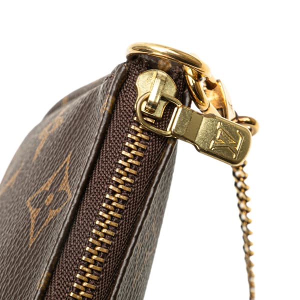 Pre-owned Louis Vuitton Monogram Mini Pochette Accessoires Brown