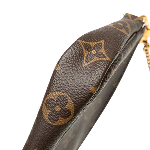 Pre-owned Louis Vuitton Monogram Mini Pochette Accessoires Brown