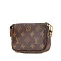 Miniatyrbild 2 av 10: Pre-owned Louis Vuitton Monogram Mini Pochette Accessoires Brown