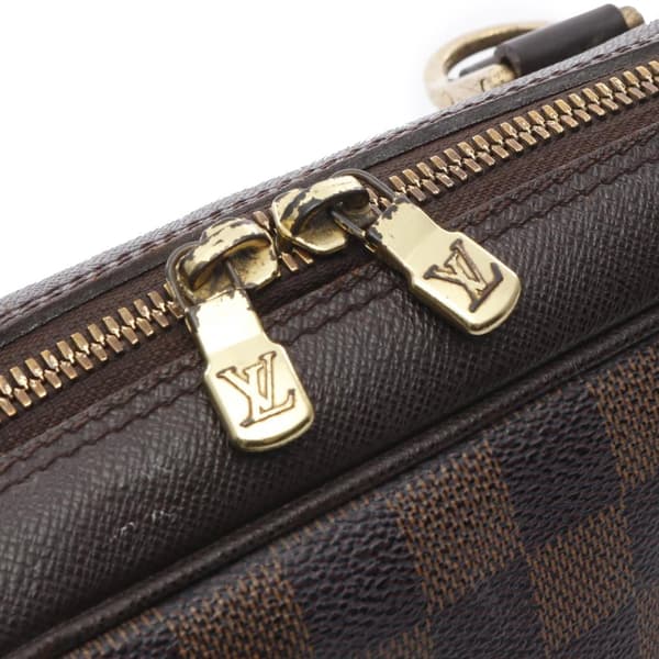 Pre-owned Louis Vuitton Damier Ebene Brera Brown