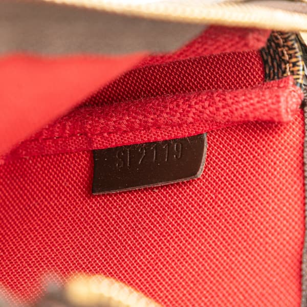 Pre-owned Louis Vuitton Damier Ebene Mini Pochette Accessoires Brown