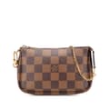 Miniatyrbillede 1 af 10: Pre-owned Louis Vuitton Damier Ebene Mini Pochette Accessoires Brown