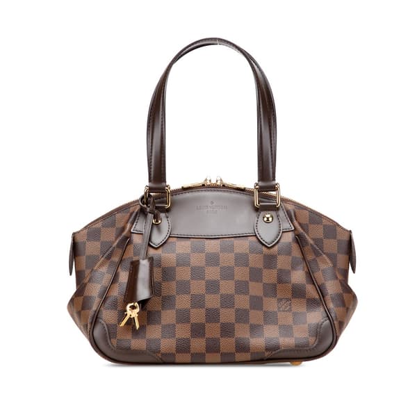 Pre-owned Louis Vuitton Damier Ebene Verona PM Brown