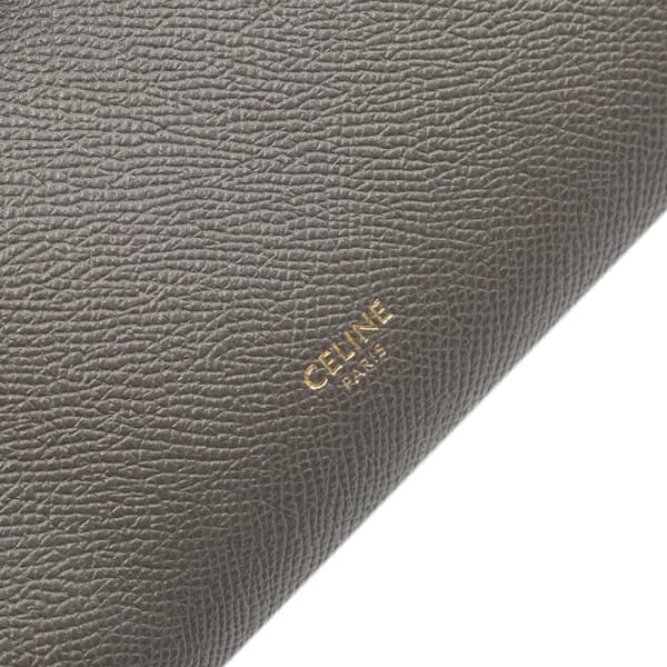 Pre-owned Celine Mini Grained Calfskin Belt Bag Gray