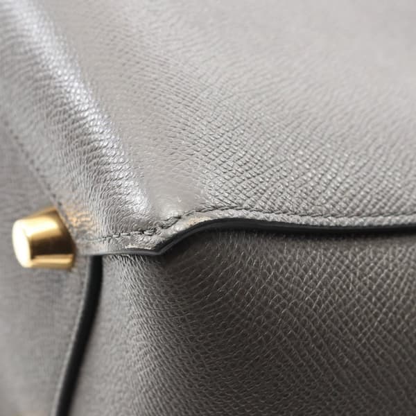 Pre-owned Celine Mini Grained Calfskin Belt Bag Gray