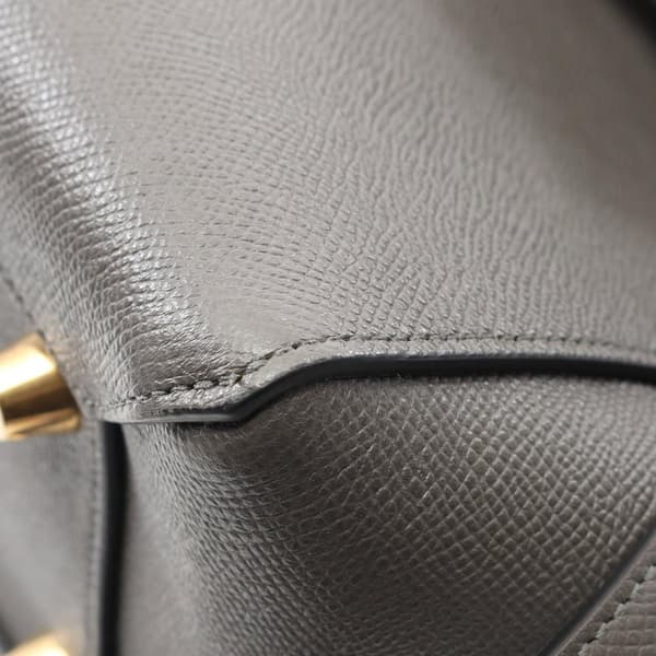 Pre-owned Celine Mini Grained Calfskin Belt Bag Gray