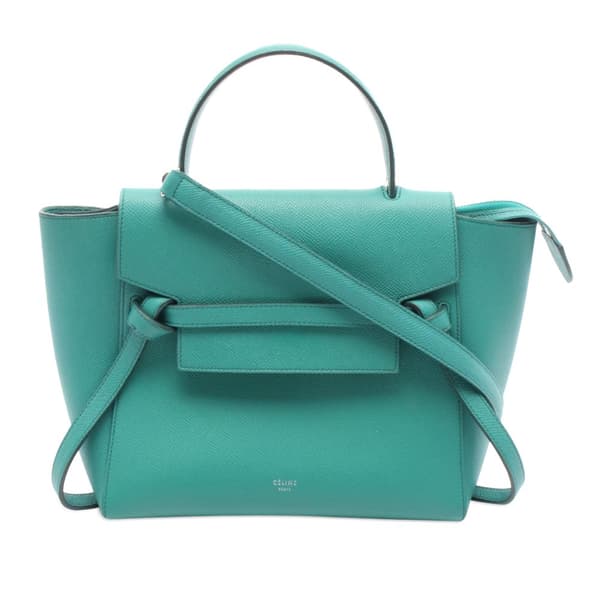 Pre-owned Celine Micro Grained Calfskin Belt Bag Green
