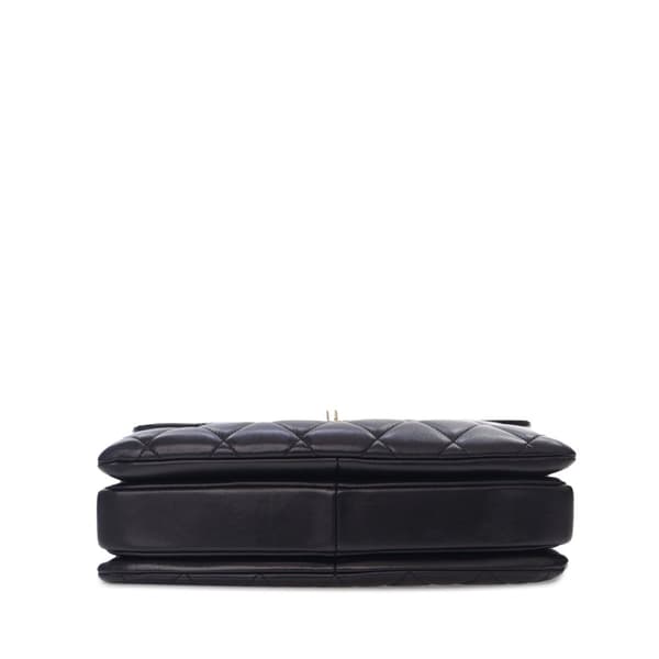 Pre-owned Chanel Medium Lambskin Trendy CC Top Handle Bag Black