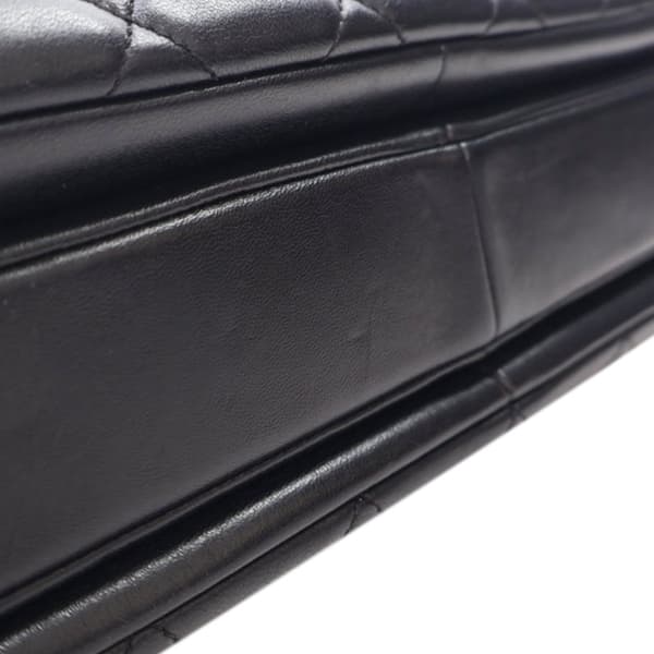 Pre-owned Chanel Medium Lambskin Trendy CC Top Handle Bag Black