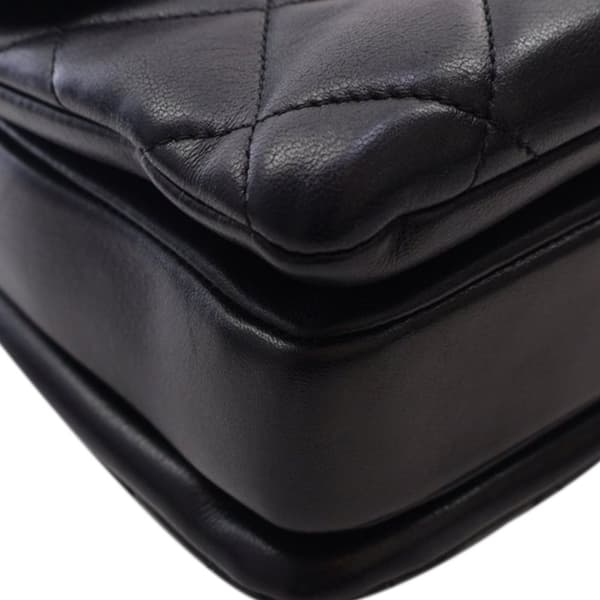 Pre-owned Chanel Medium Lambskin Trendy CC Top Handle Bag Black