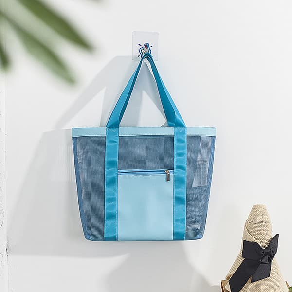 Lollanda Nät Strandväska för Damer, Picknickväska, 33×11×32 cm - Vattentät och Fällbar Väska för Familjen