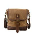 Miniatyrbild 2 av 2: Canvas Crossbody-väska, satchel-form, justerbar axelrem, kompakt storlek,Kaki