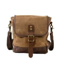 Miniatyrbild 1 av 2: Canvas Crossbody-väska, satchel-form, justerbar axelrem, kompakt storlek,Kaki