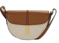 Miniatyrbillede 1 af 2: Designer Crossbody Taske, Skallformet, Casual Stil, Lille Størrelse,36 7.5 17, Brun og hvid