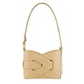 Miniatyrbild 2 av 2: Crossbody-väska, hobo-form, äkta läder, dragkedjestängning,ljus gul