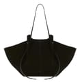 Miniatyrbild 1 av 2: Faux Suede Tote-väska, Axelväska, Avslappnad Tote, Vintage Stil,svart, (30cmMax Längd50cm)