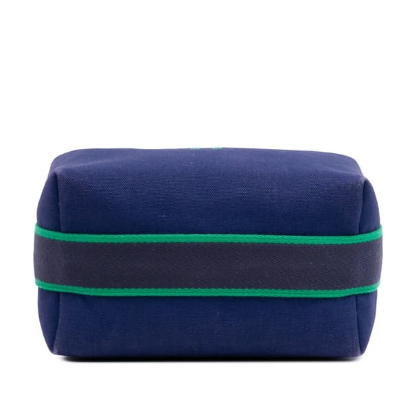 Pre-owned Hermès Small Canvas Bride A Brac Blue