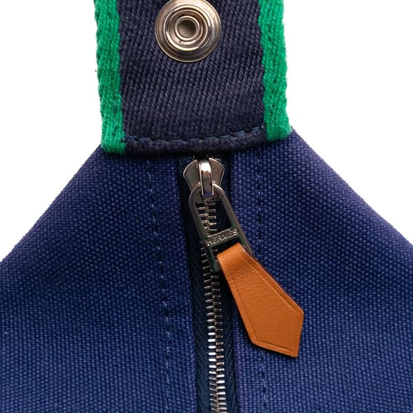 Pre-owned Hermès Small Canvas Bride A Brac Blue