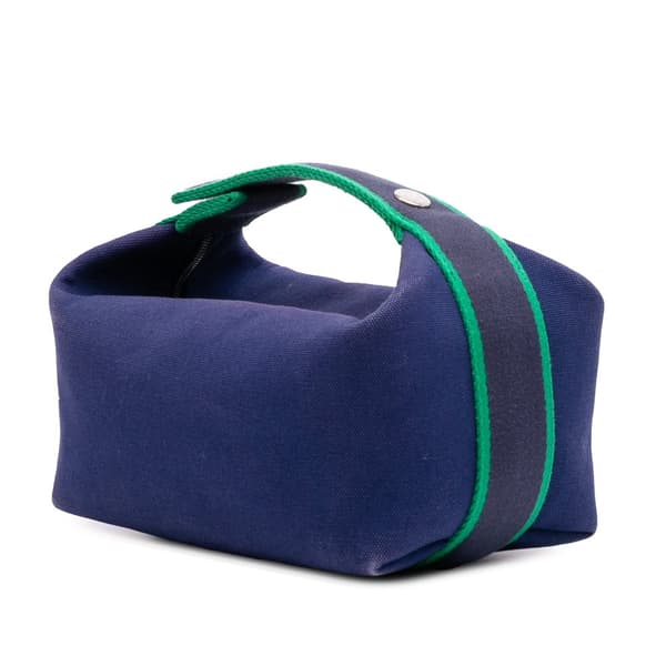 Pre-owned Hermès Small Canvas Bride A Brac Blue